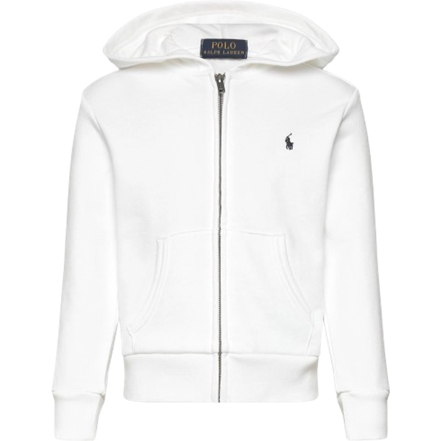RALPH LAUREN KIDS French Terry Full-Zip Hoodie |Vit |102-108