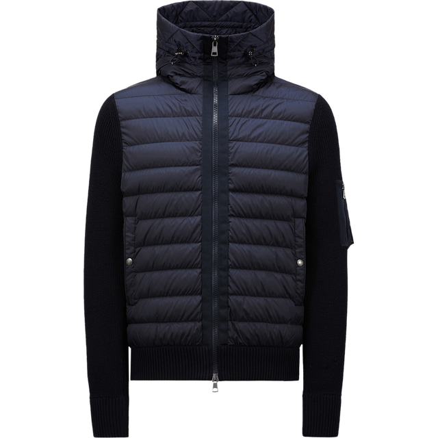 MONCLER COLLECTION Padded Zip-Up Cardigan, Men, Blue, Size: 3XL