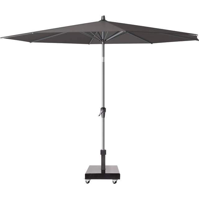Pacific Riva Premium Centre Pole Round Parasol & Base with Cover, 3m, Faded Black