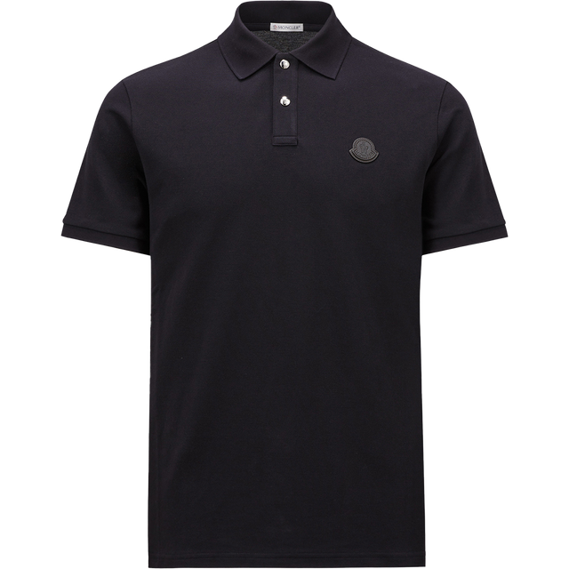 MONCLER COLLECTION Logo Patch Cotton Piquet Polo Shirt, Men, Blue, Size: XXL