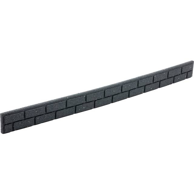 (Grey, Pack of 2) Ultra Curve Bricks Rubber Eco Garden Border Edging