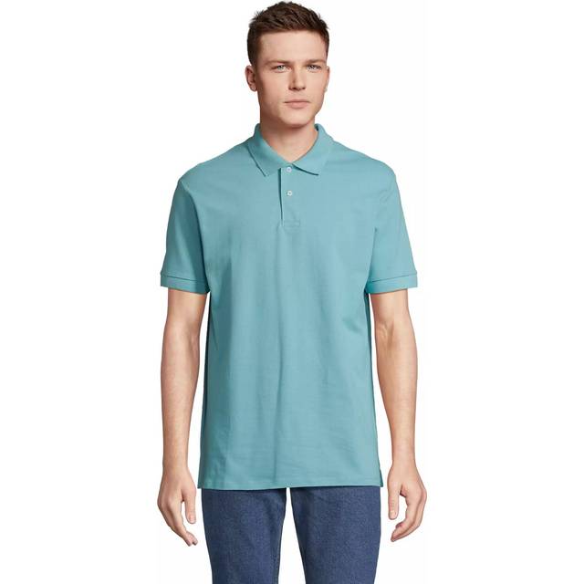 (L, Pool Blue) SOLS Unisex Adult Pacific Pique Twin Needle Stitch Polo Shirt