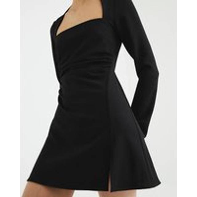 River Island Womens Black Square Neck Mini Shift Dress - 20