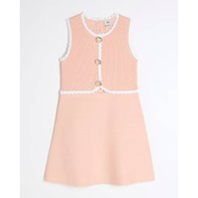 River Island Girls Orange Knitted Shell Dress - 7-8 Yrs