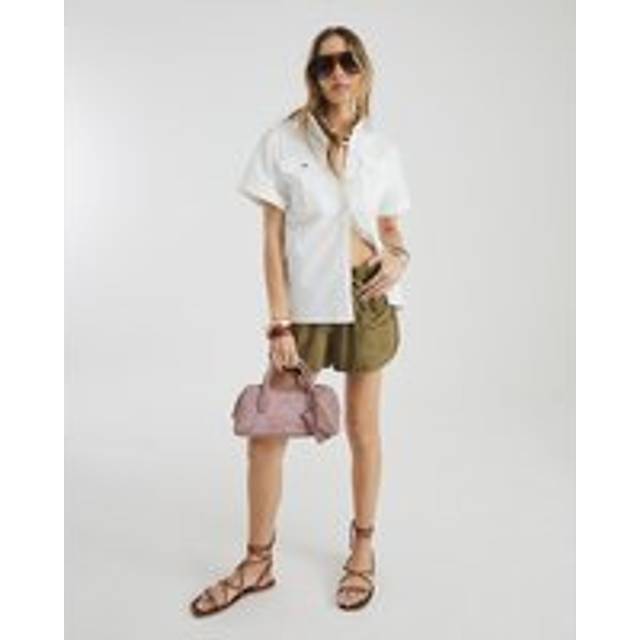 River Island Womens White Short Sleeve Utility Shirt - 18