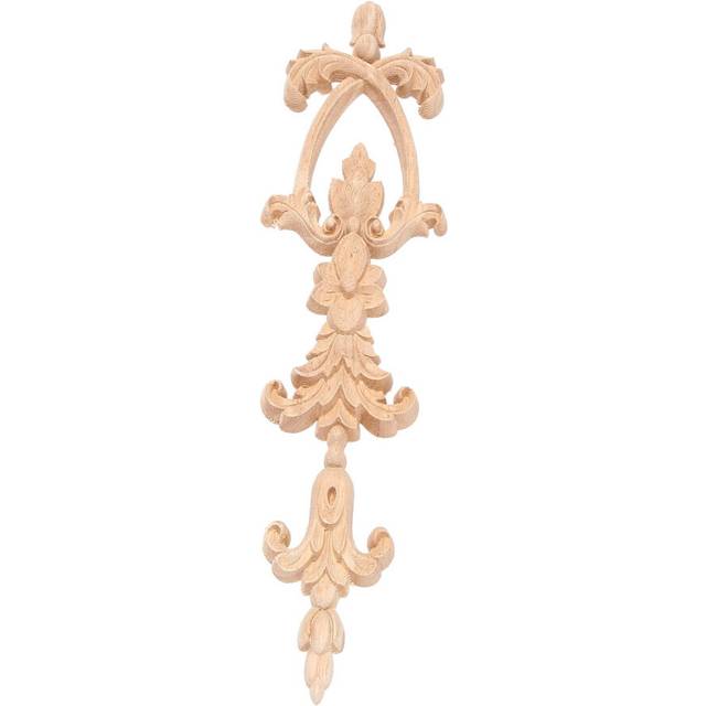 1X Rubber Wood Carved Applique Vintage Furniture #3