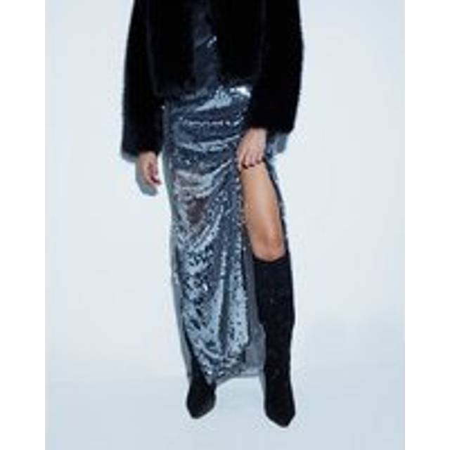 River Island Womens Black Embellished Knee High Heeled Boots - 7