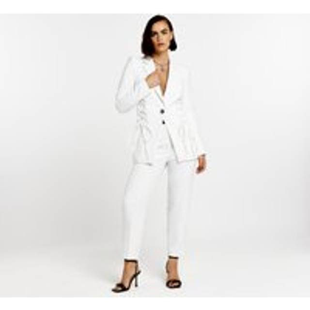 River Island Womens White Cigarette Trousers - 12