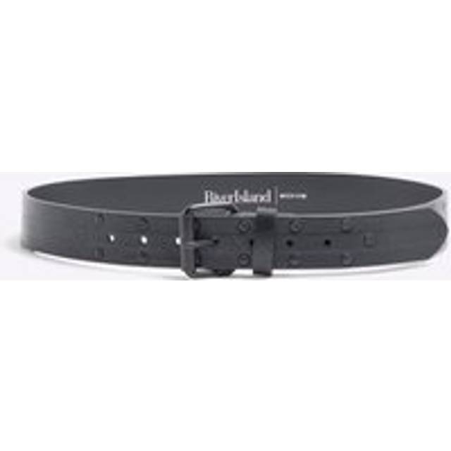 Mens River Island Black Faux Leather Studded Monochrome Belt