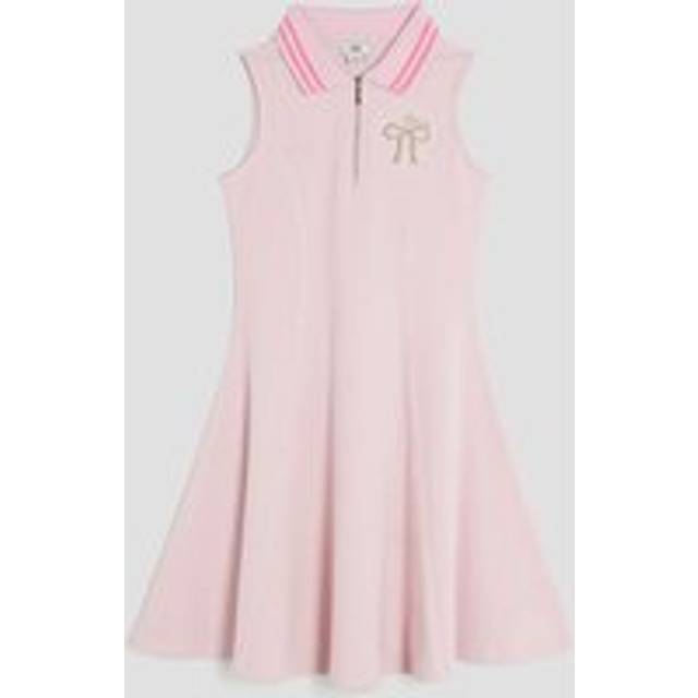 River Island Girls Pink Sleeveless Bow Collar Dress - 7-8 Yrs