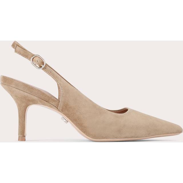 Carvela Spirited Suede Slingback Court Shoes, Brown