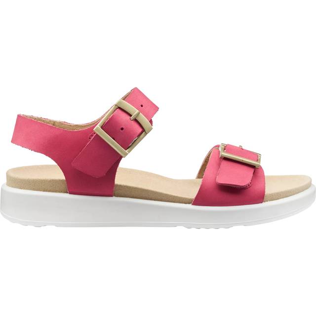 Hotter Corfu Womens Wide Sandals Colour: Sunset Coral Nubuck, Size: 5