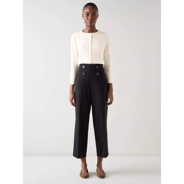 L.K.Bennett Lottie Fine Gauge Knit Cardigan, Cream