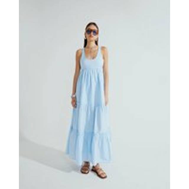 River Island Womens Blue Sleeveless Tiered Maxi Dress - 12