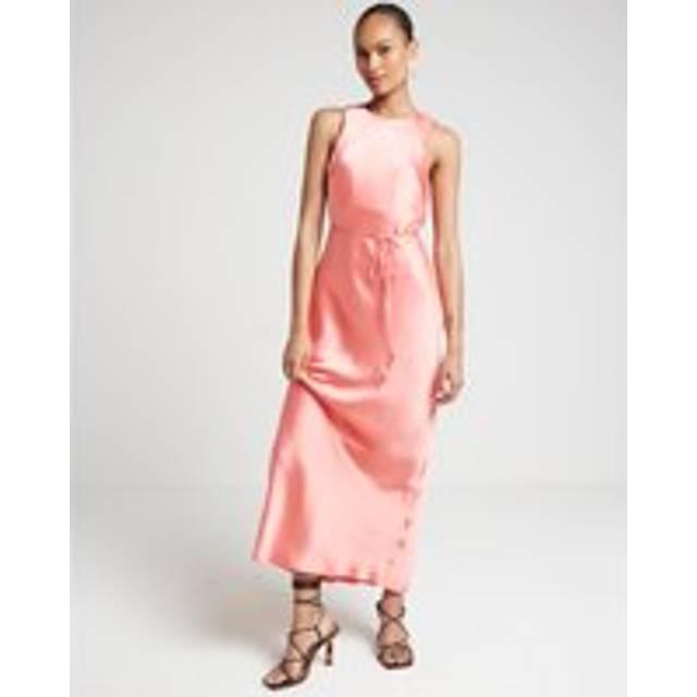 River Island Womens Orange Belted Slip Maxi Dress - 8