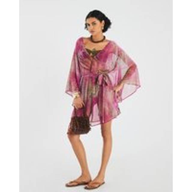 River Island Womens Pink Animal Print Tunic Beach Dress - S