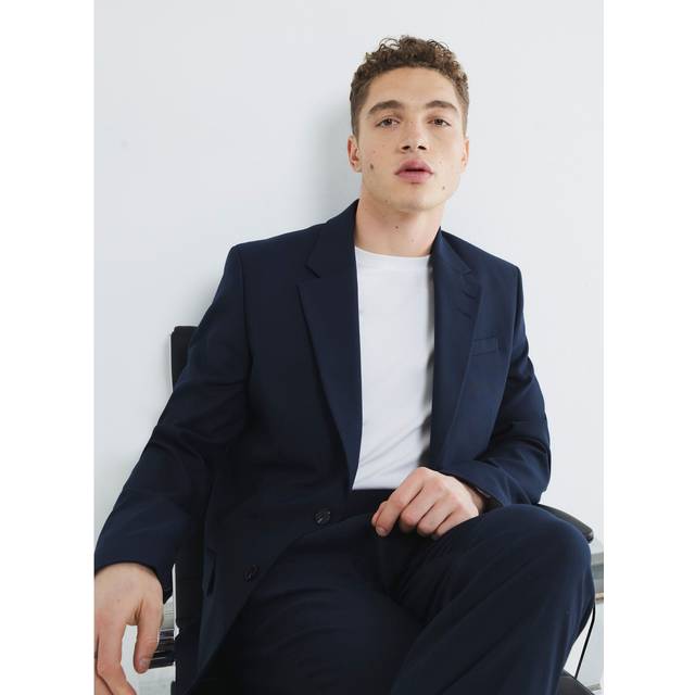 Mens River Island Navy Tailored Suit Jacket - 46R