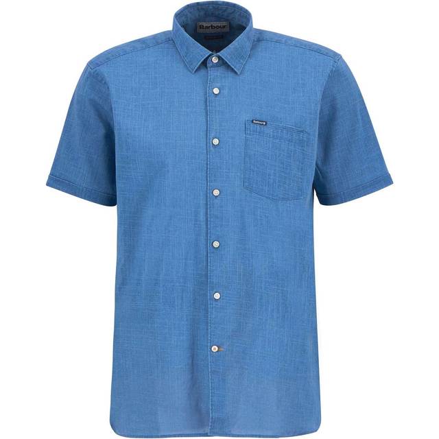 Barbour Regular Fit Pigment Sye Slub Short-Sleeved Shirt