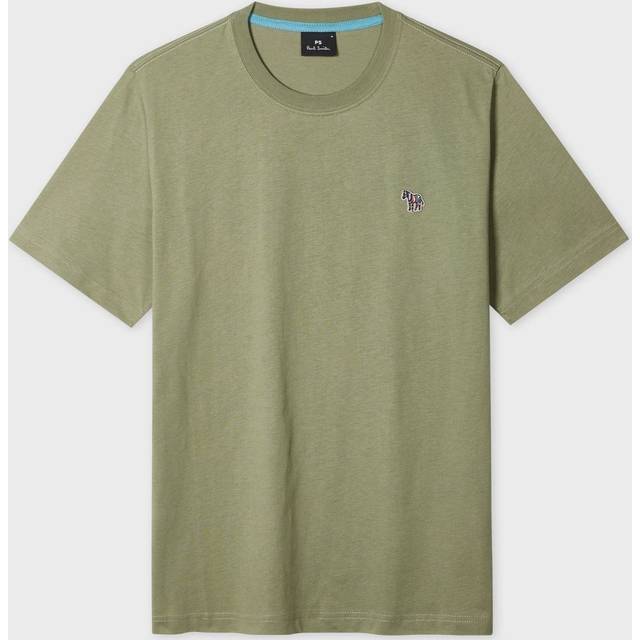 PS Paul Smith Washed Green Organic Cotton Zebra Logo T-Shirt
