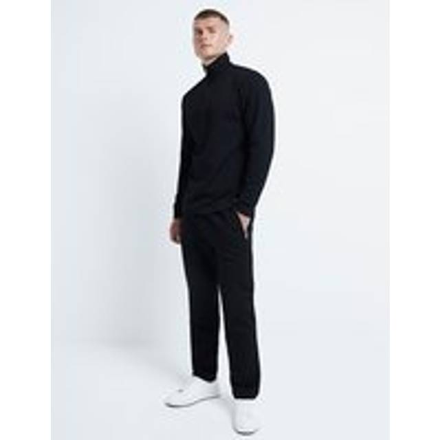Mens River Island Black Slim Fit Stretch Textured Joggers