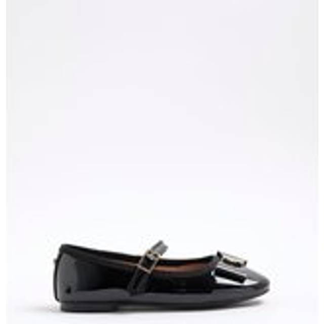 River Island Girls Black Ri Bow Ballet Pumps - 1