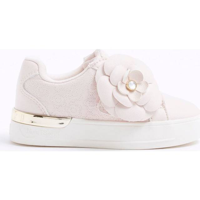 River Island Mini Girls Pink Flower Trainers - c7