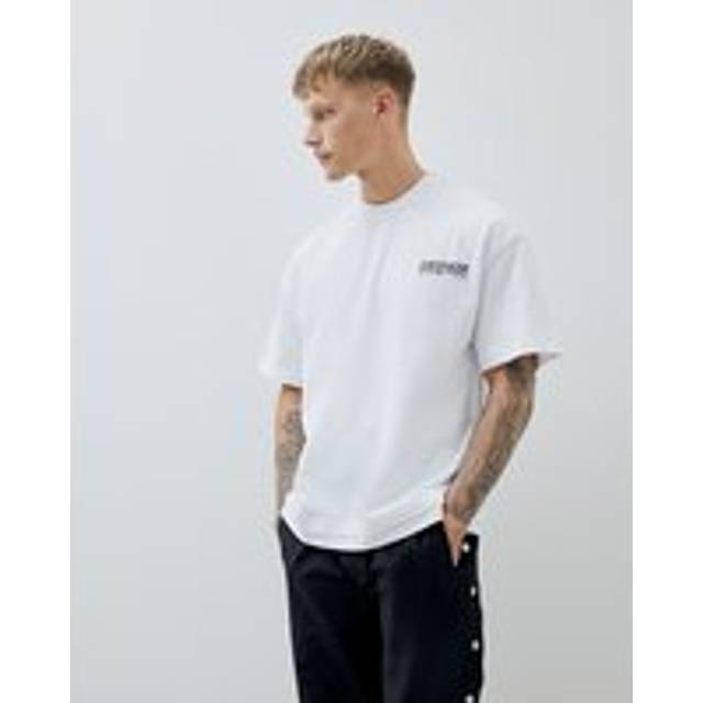 Mens River Island White Essentialism Double Layered T-Shirt