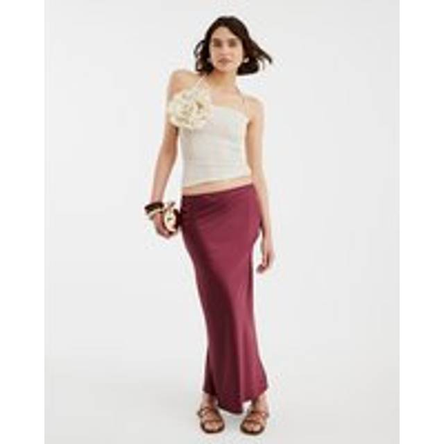 River Island Womens Purple Satin Maxi Skirt - 18