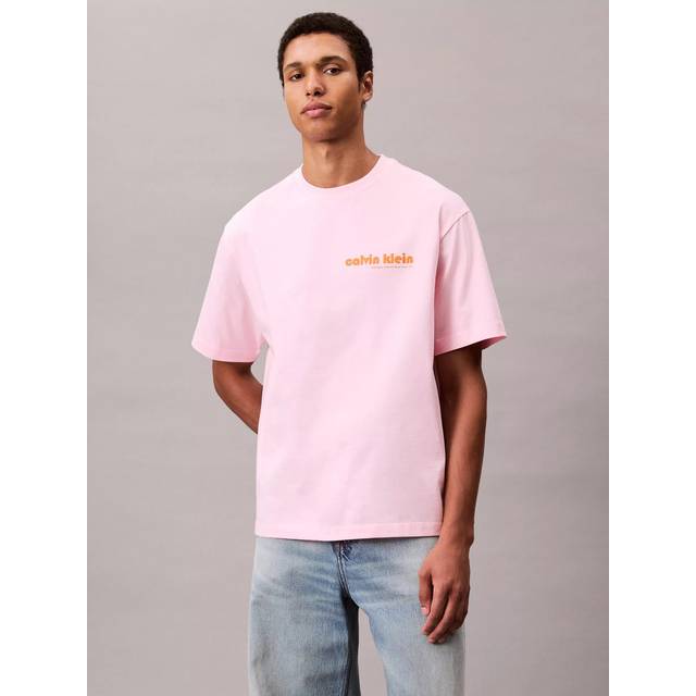 Calvin Klein Cotton Regular Fit Short Sleeve Logo T-Shirt, Bluesteel