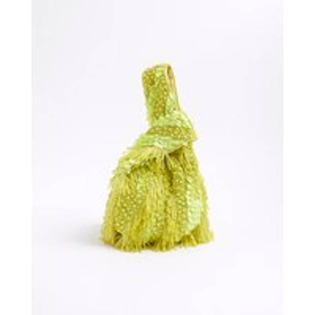 River Island Womens Green Premium Beaded Clutch Bag - One Size