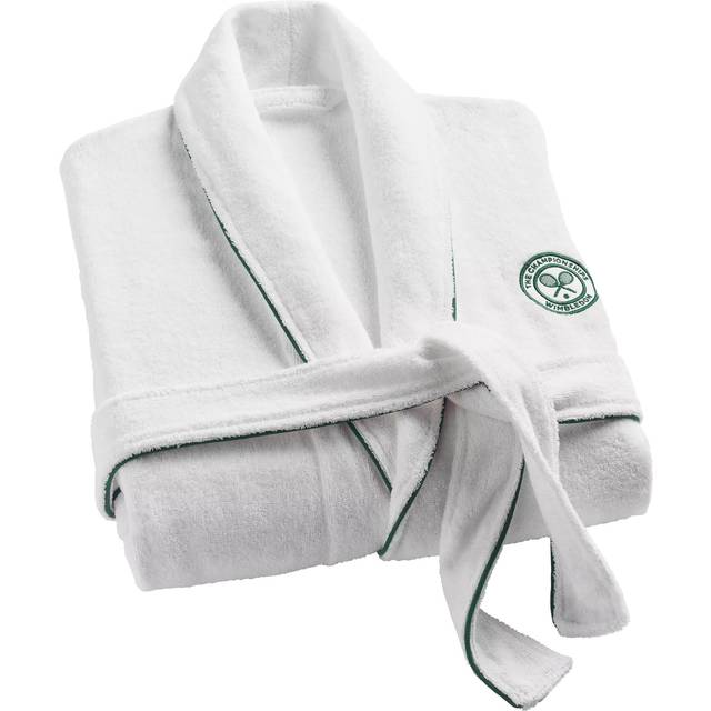 Christy Wimbledon Baseline Bath Robe White/Green, M-L