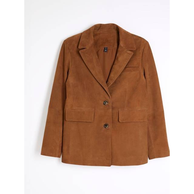 River Island Womens Brown Suede Oversized Blazer - 12