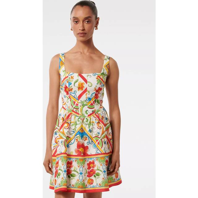 Forever New Petite Leticia Corset Dress, Multi