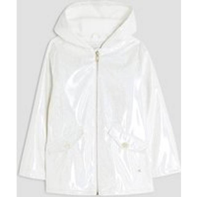 River Island Girls White Glitter Hooded Raincoat - 13-14 Yrs