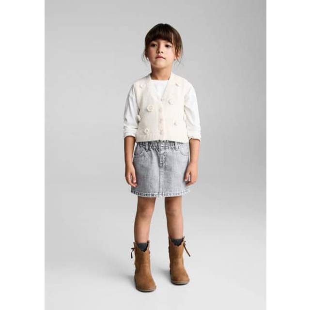 Mango Kids' Cindy Cotton Denim Skirt