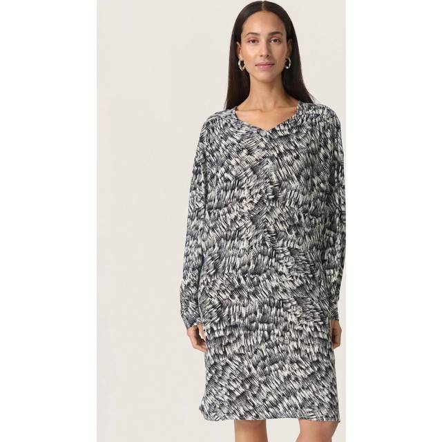 Soaked In Luxury Zaya Spring Abstract Dress, Black