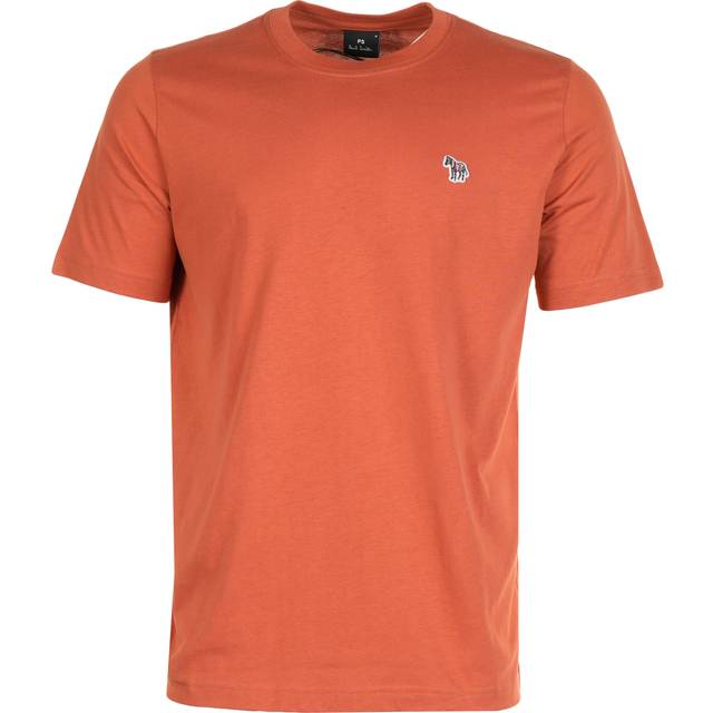 Paul Smith Mens Dark Rust Regular Fit Zebra T-Shirt - Orange - X-Large