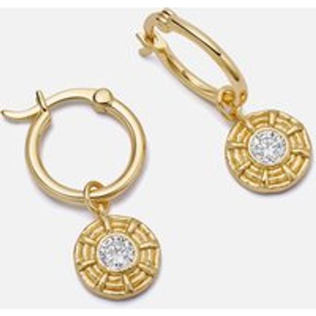 Daisy London Cubic Zirconia Drop Hoop Earrings