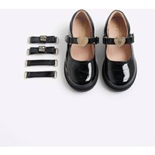 River Island Mini Girls Black Interchangeable Strap Shoes - c11