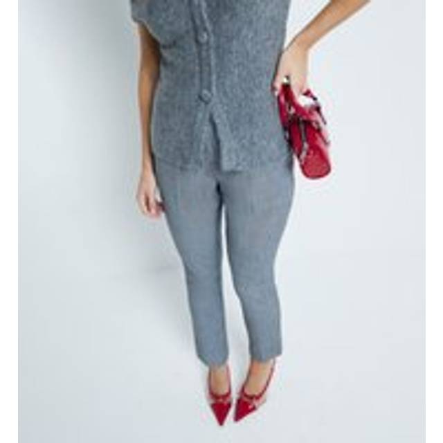 River Island Womens Petite Grey Slim Cigarette Trousers - 4XS