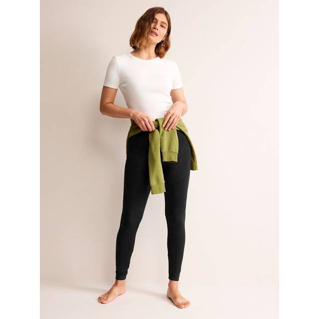 Boden High Rise Jersey Leggings, Black