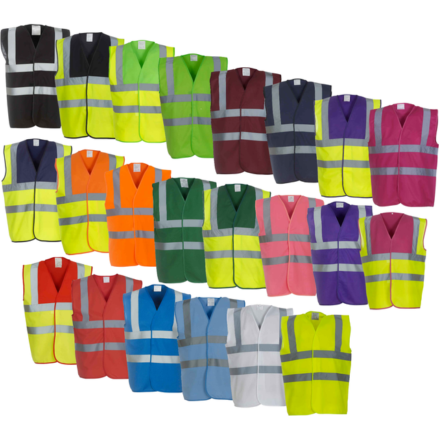 Yoko Hi-vis Two Band And Braces High Viz Motorway Vest