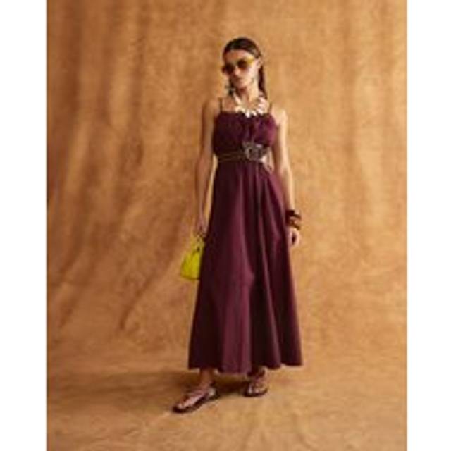 River Island Womens Purple Strappy Poplin Midi Dress - 12