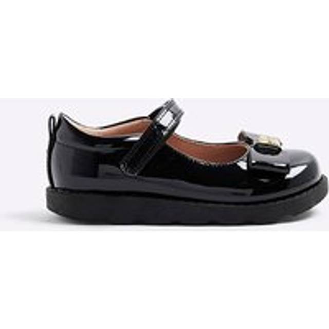 River Island Mini Girls Black Bow Mary Jane Shoes - c11