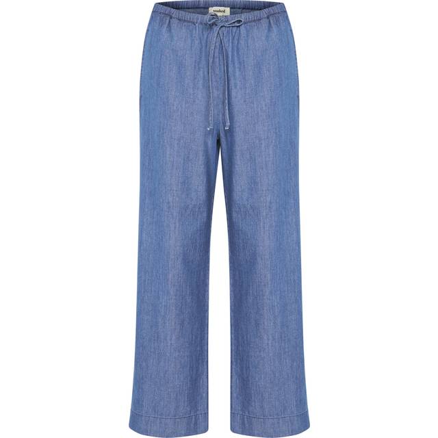 Soaked in Luxury Slchamy Faustina Pants Dam Raka Byxor Stl. S - Från Magasin - Medium Blue Denim (S)