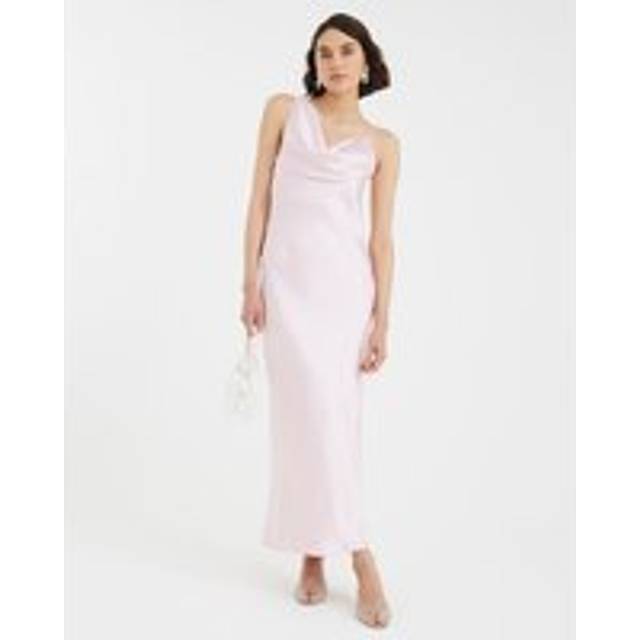 River Island Womens Pink Satin Cowl Neck Maxi Slip Dress - 10