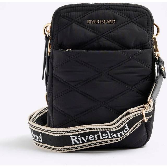 River Island Womens Black Quilted Cross Body Bag - One Size