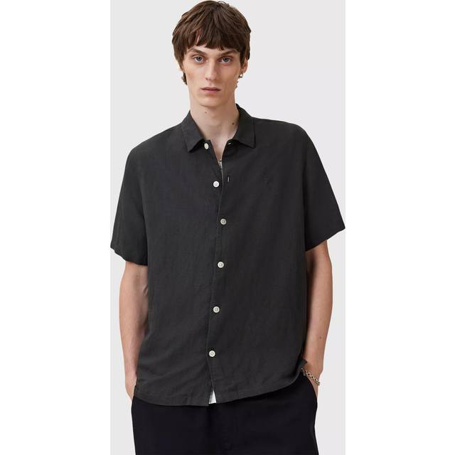 Bandol Logo Shirt - Dark Charcoal - Founded in London in 1994, AllSaints has been crafting iconic leather pieces for decades. As well as statement jackets, biker boots, and accessories, the brand’s everyday items offer a dose of attitude with distressed detailing, daring prints and the signature Ramskull logo.