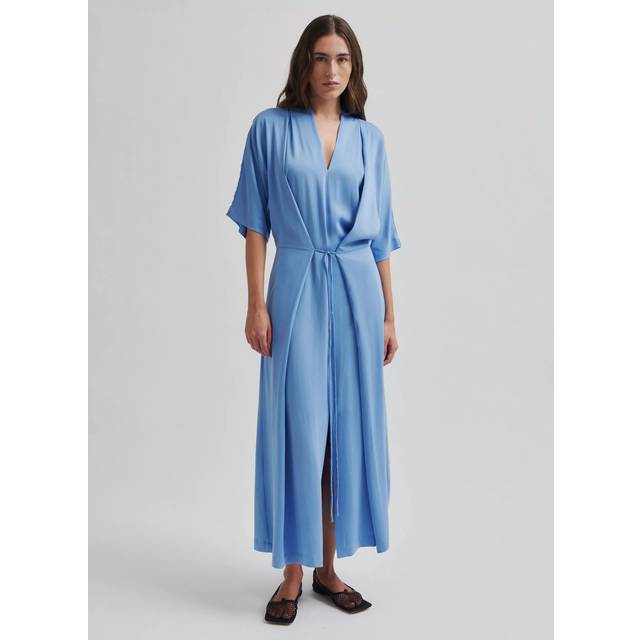Second Female Nicola Short Sleeved Maxi Dress, Blue