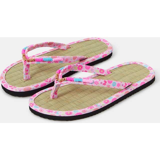 Accessorize Girls Seagrass Flip Flop - Pink, Pink, Size 8.5-10 Younger